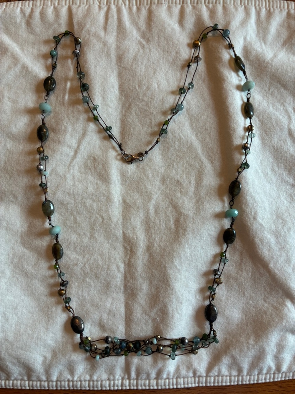 Silpada multistone multi-strand 36"  Necklace